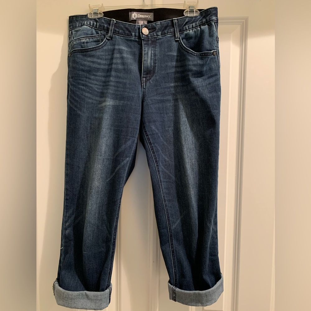 DEMOCRACY, “LIKE NEW” Size 8 “Ab” Technology Jeans, Dk Blue